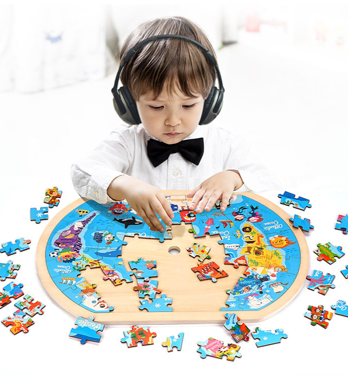World Map Wooden Puzzle