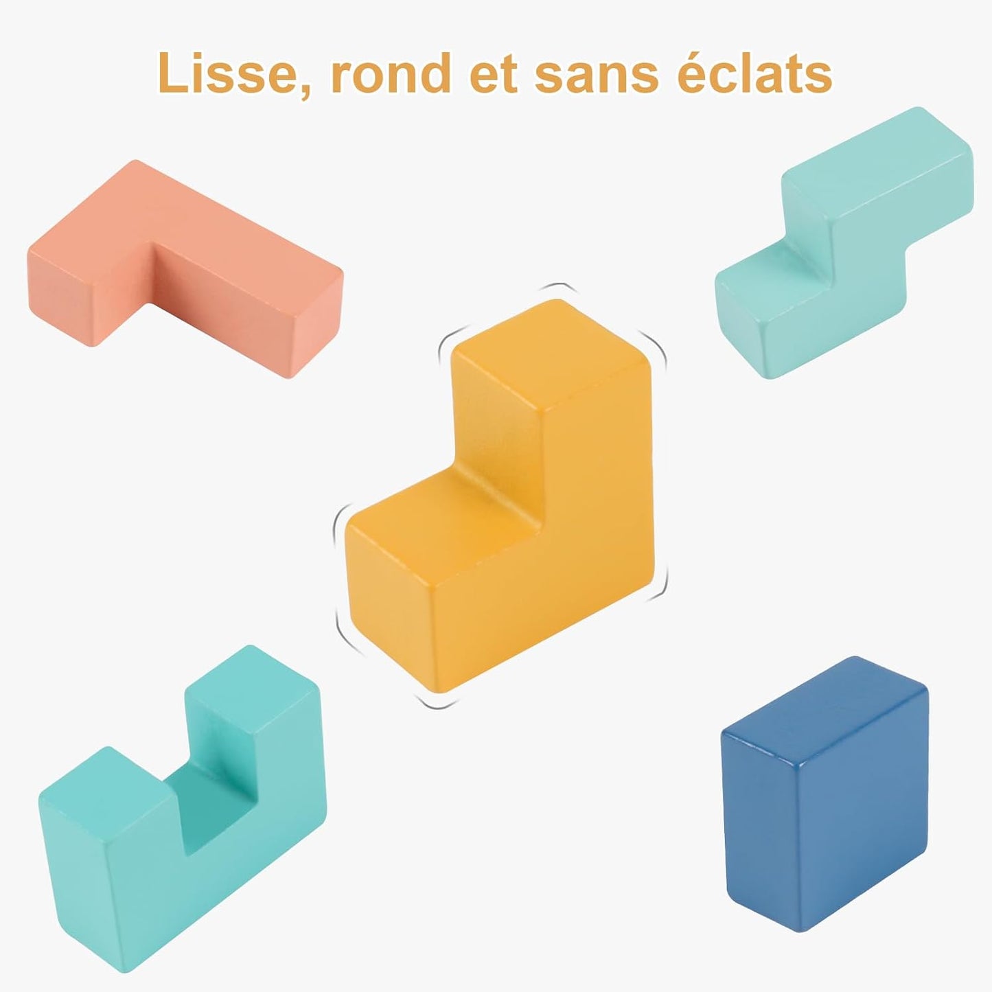 TeTris Wooden Russian Blocks