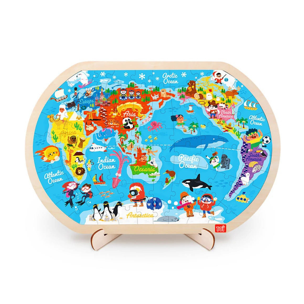 World Map Wooden Puzzle