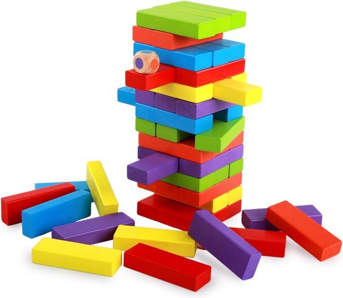 Puzzle pumping wooden blocks