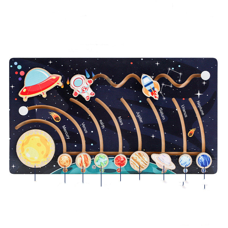 Wood Solar System Positioning Cognitive Game Concentration