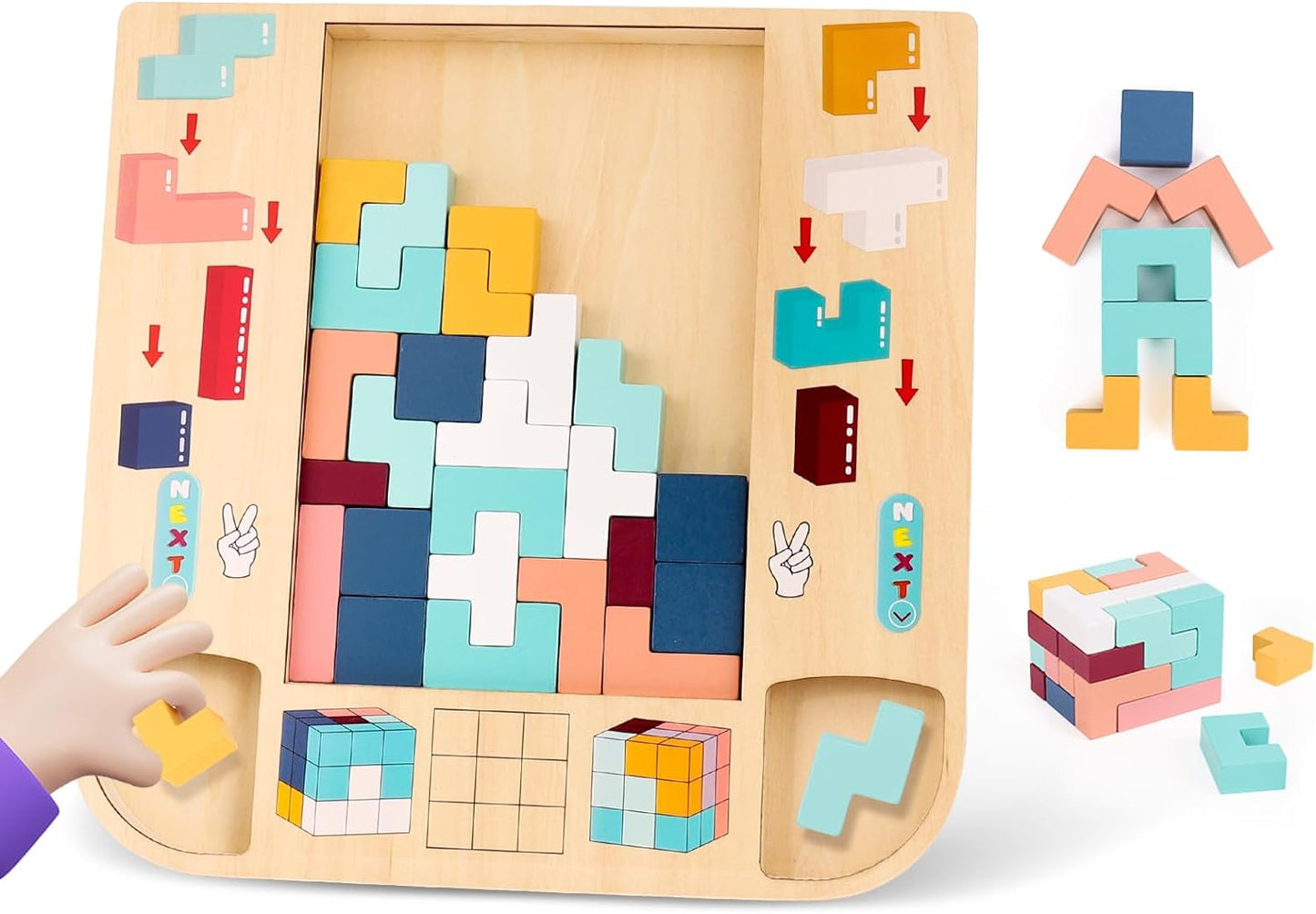 TeTris Wooden Russian Blocks