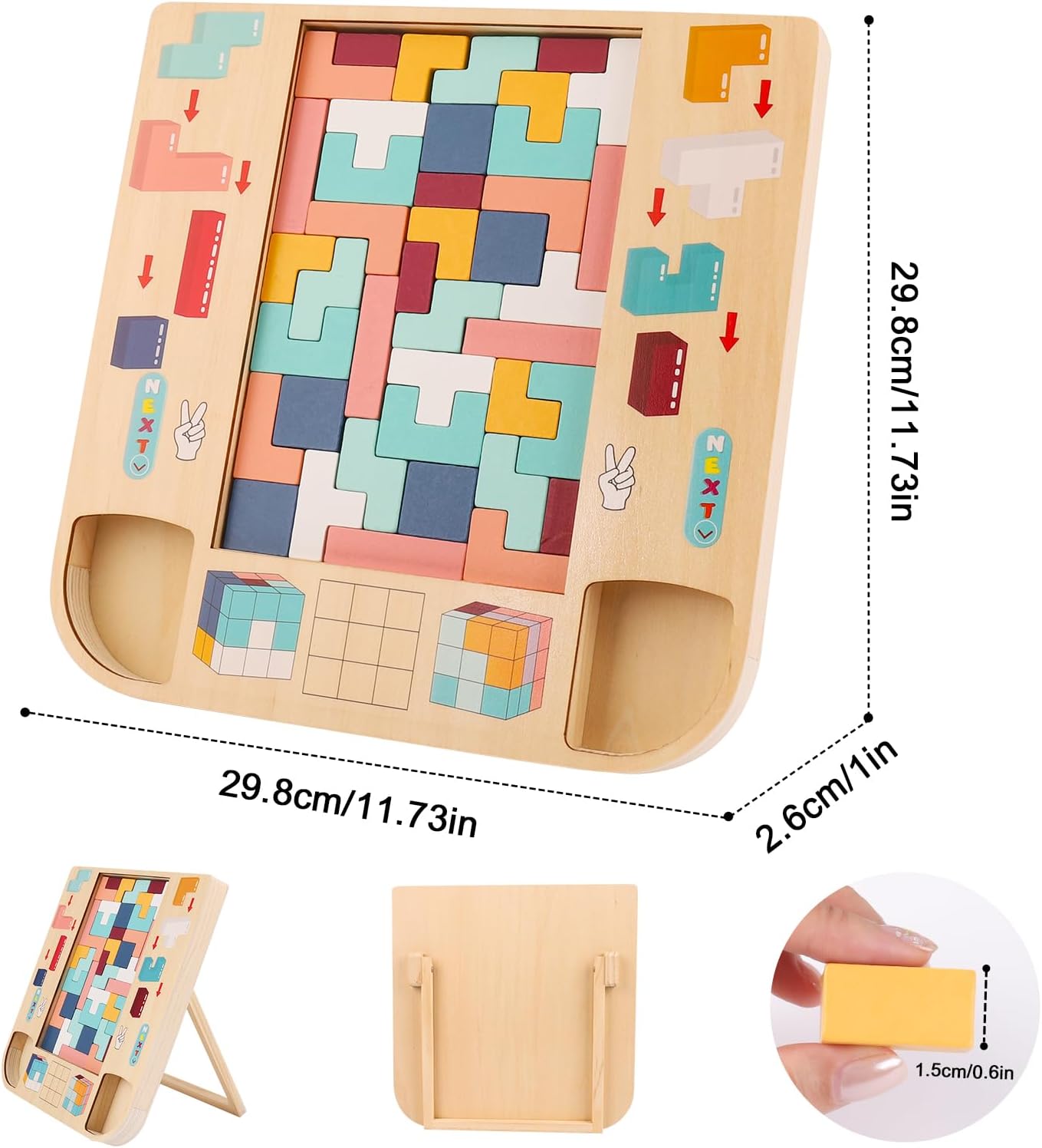 TeTris Wooden Russian Blocks