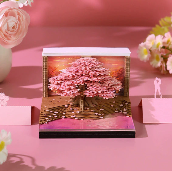 2026 Desk Calendar, Creative Desktop Ornament, Treehouse Paper Sculpture