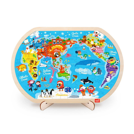 World Map Wooden Puzzle