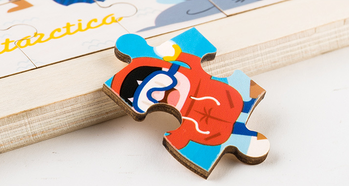 World Map Wooden Puzzle