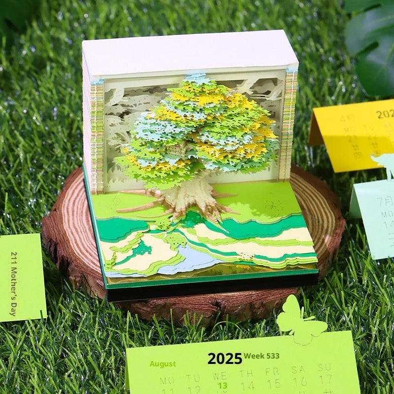 2026 Paper Carving Calendar Creative Desktop Decorative Ornaments