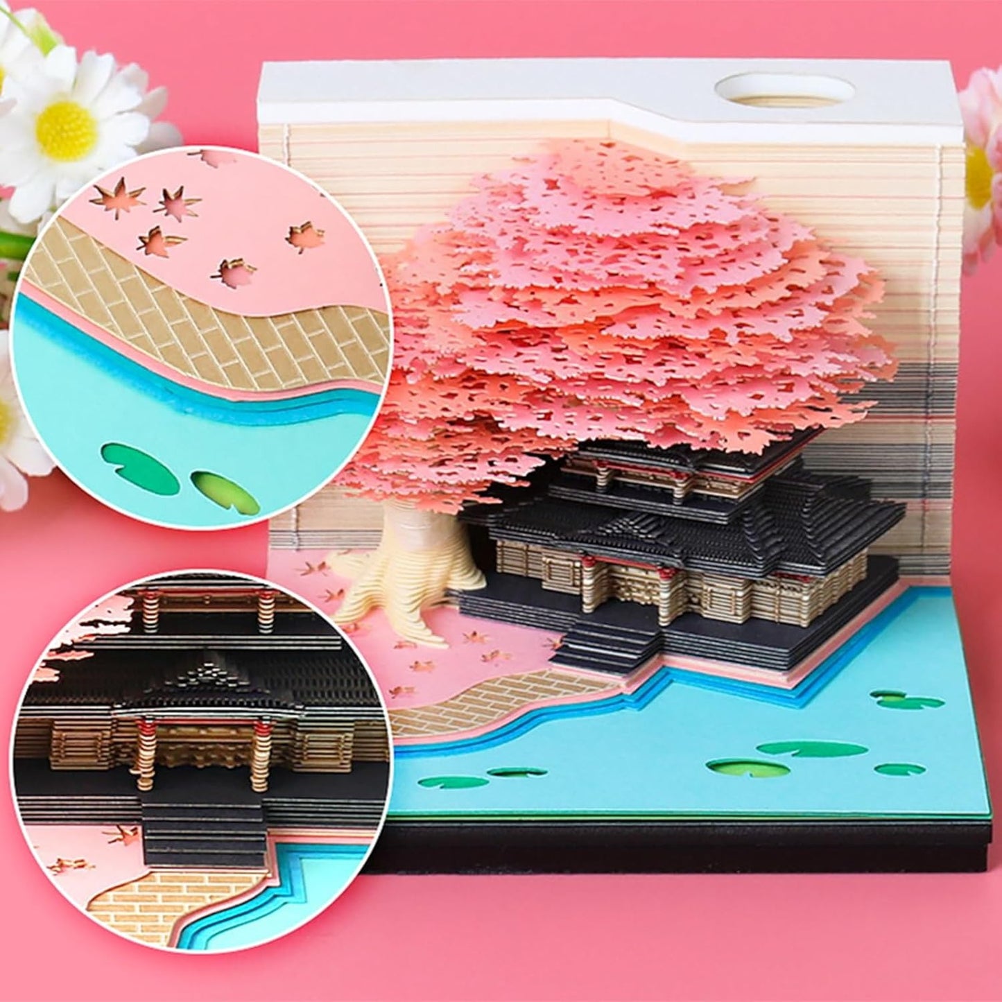 3D Light-Up Memo Pad & Paper Sculpture Calendar