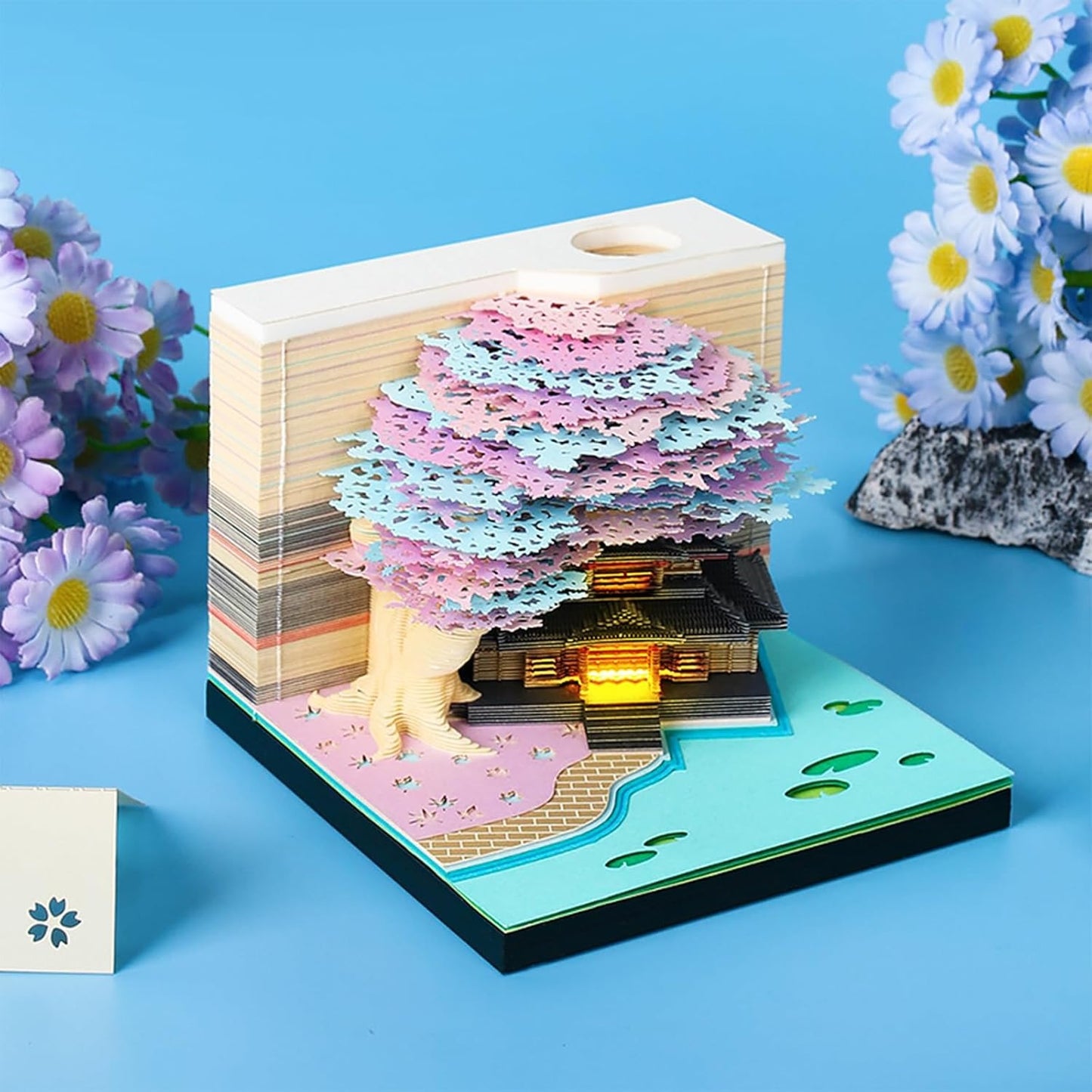 3D Light-Up Memo Pad & Paper Sculpture Calendar