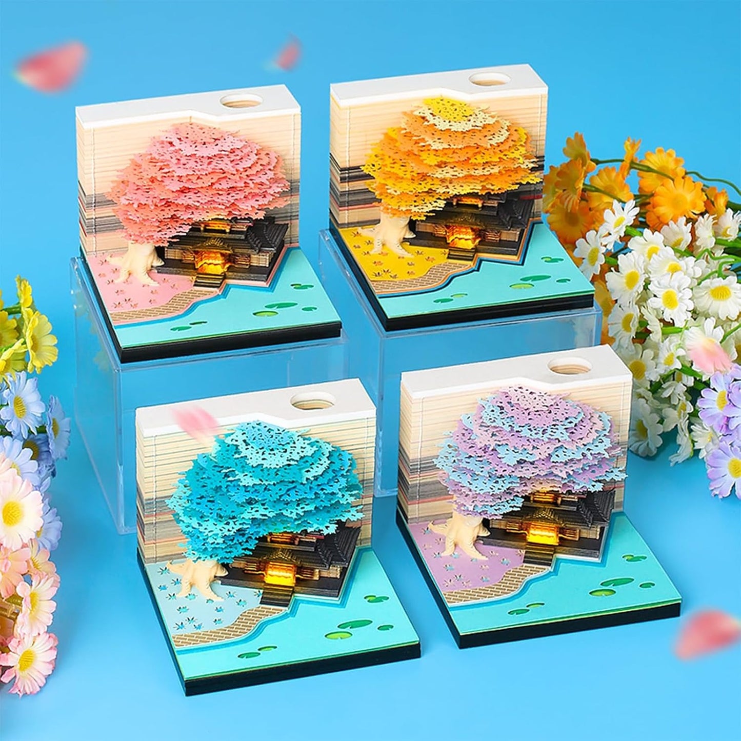 3D Light-Up Memo Pad & Paper Sculpture Calendar