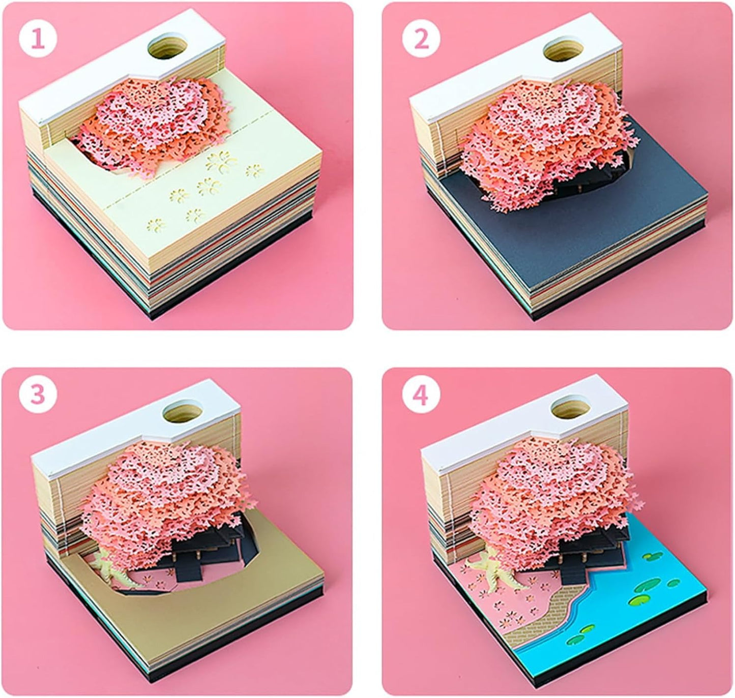 3D Light-Up Memo Pad & Paper Sculpture Calendar